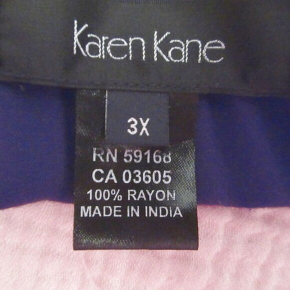 Karen Kane Tunic Top Size XL Embroidered Asymmetrical 3/4 Sleeves Boho Peasant - Picture 5 of 7